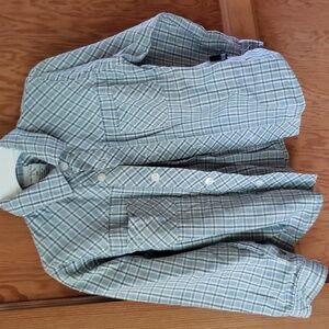 Toddler's long-sleeved button-up plaid shirt
